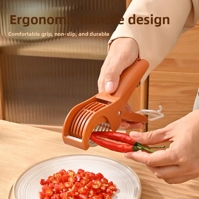 Multifunktionaler Küchenhelfer aus Edelstahl zum Schneiden von Gemüse, Obst, Gurken, Salat, Bananen und Frühlingszwiebeln-Yabubest - Home & More