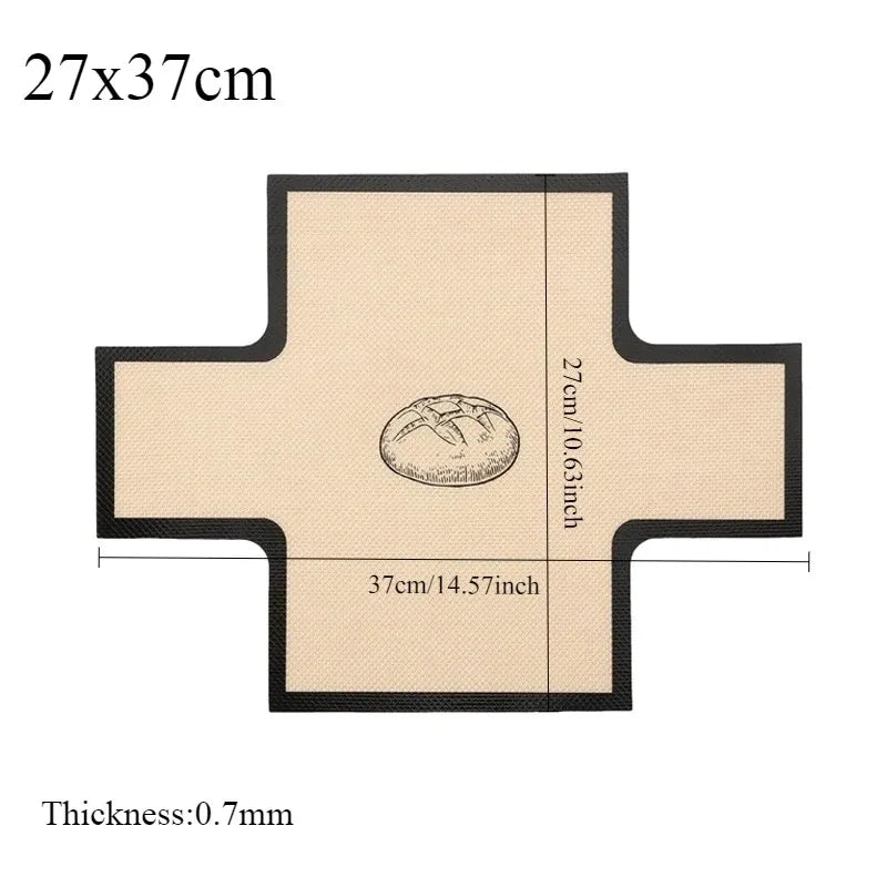 Wiederverwendbare Silikon Backmatte für Brot und Teigtransfer