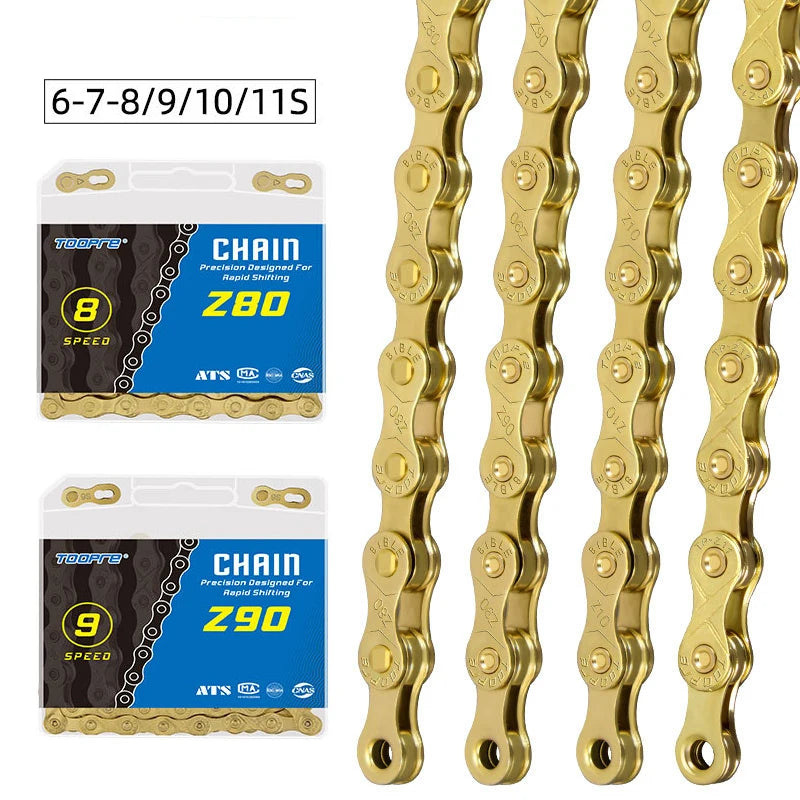 Langlebige MTB-Kette mit Rostschutz, 6-12-fach kompatibel, 11 Abschnitte