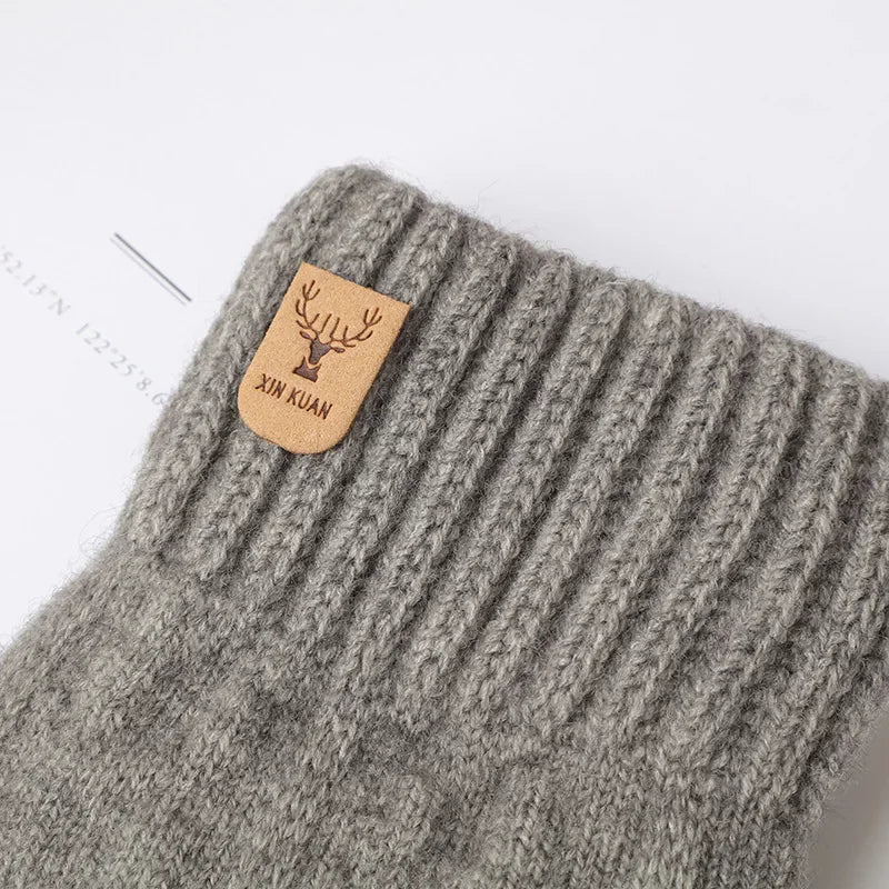 Winter Halbfinger Handschuhe Strick Thermo Warm Dehnbar Unisex