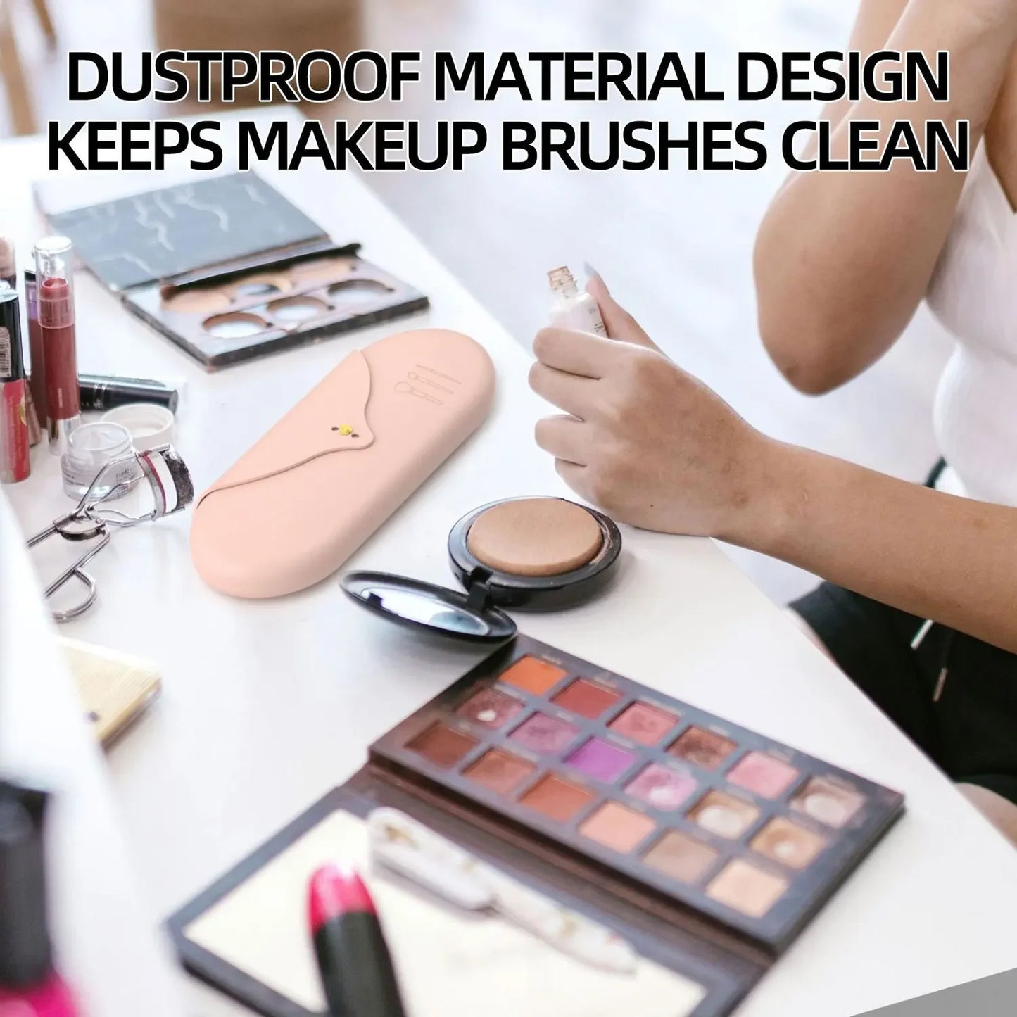 Multifunktionale Silikon Make-up Pinsel Aufbewahrungstasche Staubdicht