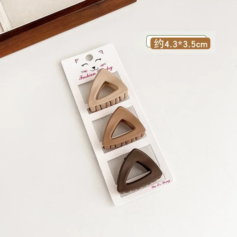 3er Set Matte Haarklammern Geometrisch für Frauen und Mädchen
