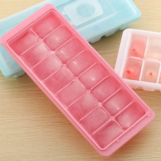 16-fach Eiswürfelform mit Deckel aus Kunststoff für Jelly und Eis