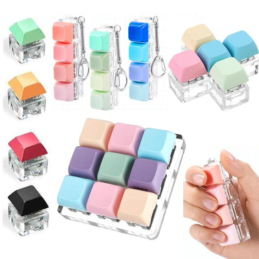 Lustiger Dekompressionsknopf Tastaturanhänger mit 1 bis 9 Tasten