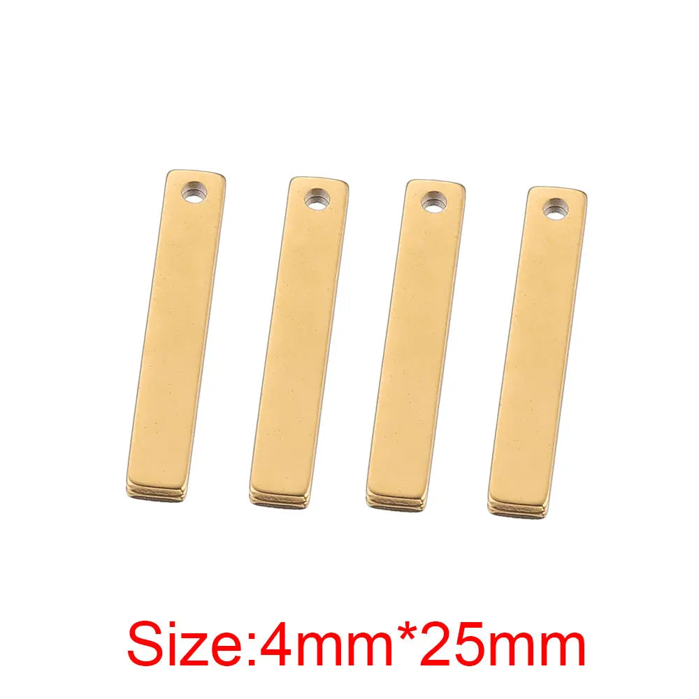 20 Stück Edelstahl Gold Rechteck Charm Connector für Schmuck DIY