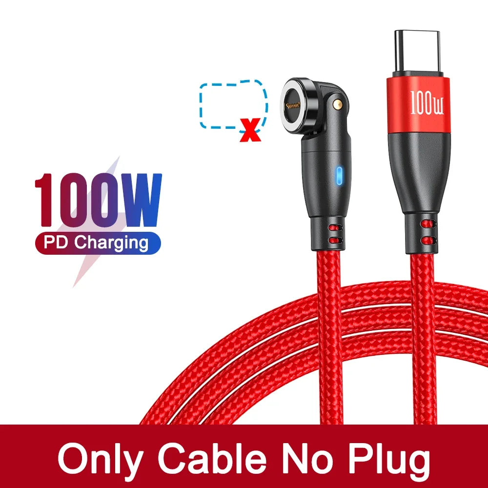 Magnetisches USB C Ladekabel 100W PD 5A – 540° Drehbar – Schnellladung - Daten