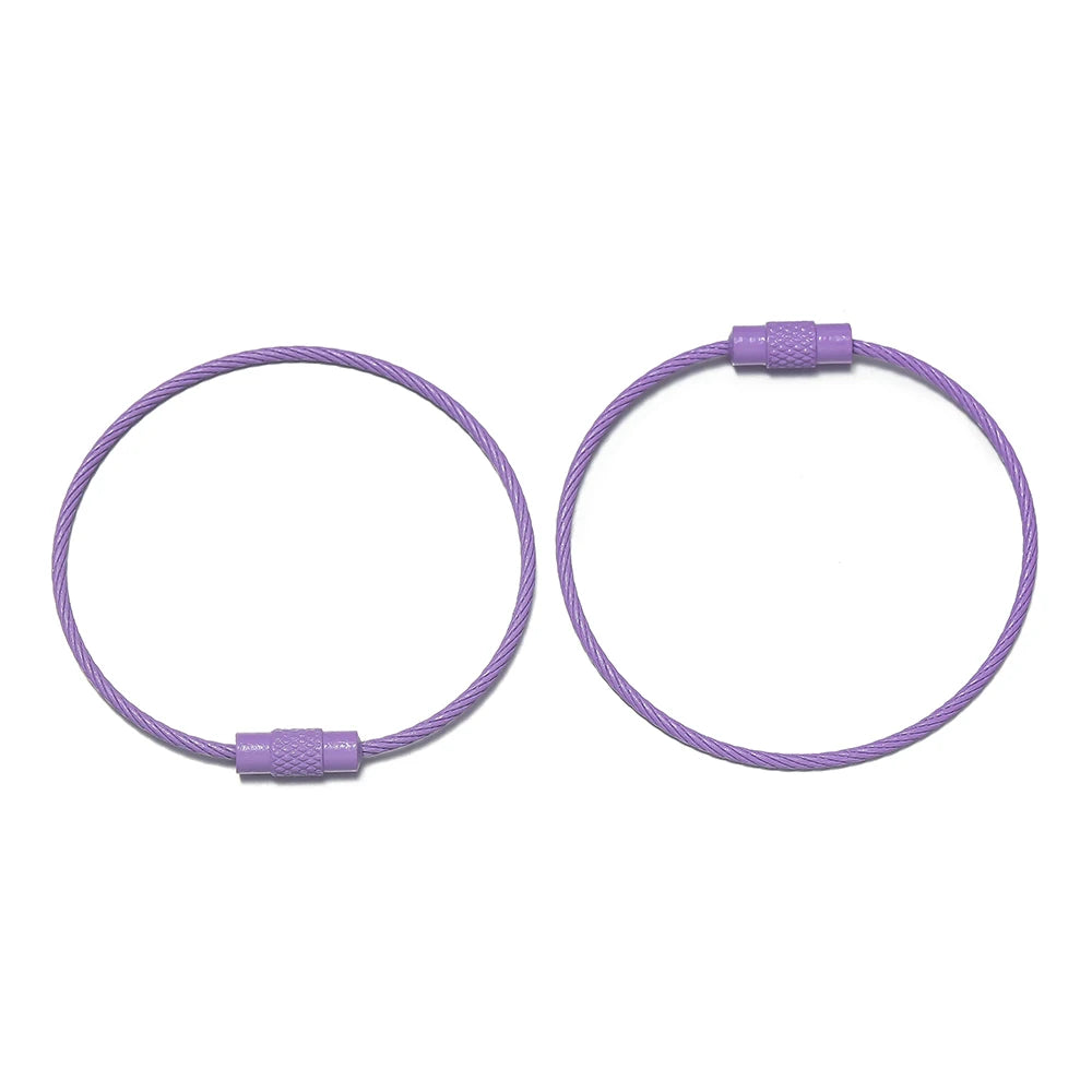 50mm 10er Set Eisen Schlüsselringe Bunte Schlüsselbund Ringe DIY