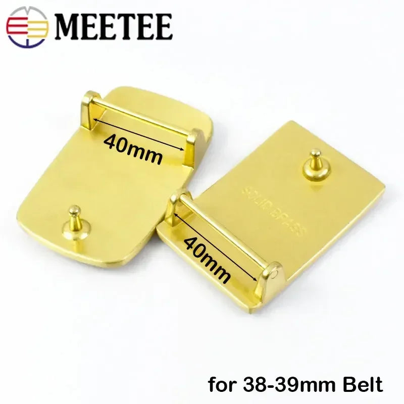 Massive Messing Gürtelschnalle 40mm für Herren Leder DIY Accessoires