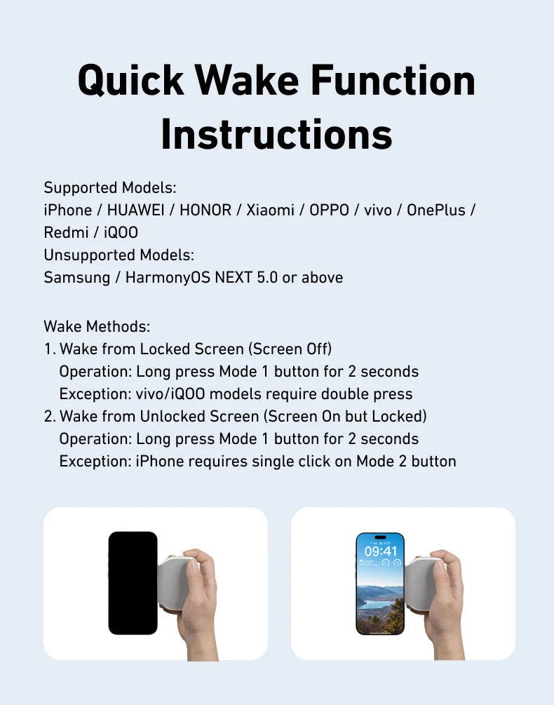 Magnetischer Smartphone-Handgriff mit Bluetooth Fernbedienung