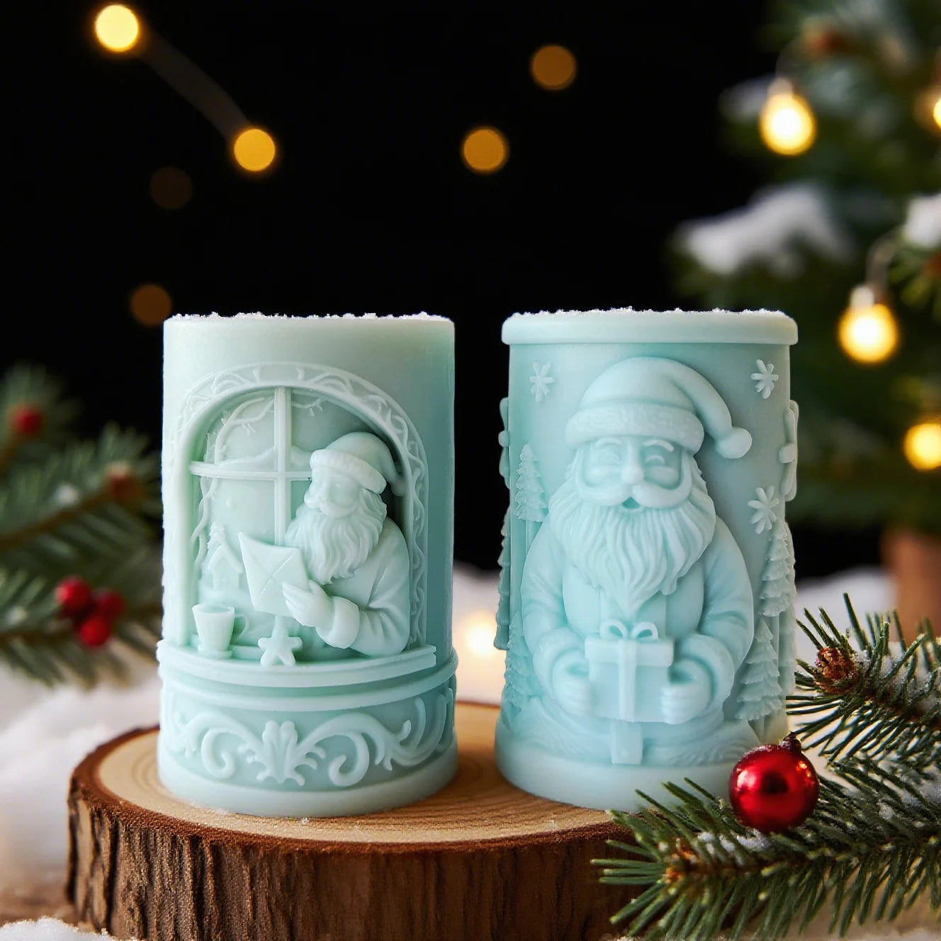 Kreative Zylinder Kerzenform für festliche Weihnachtsdeko