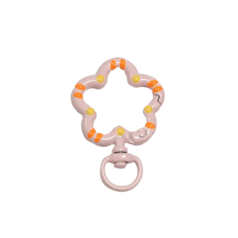 5 Metall-Karabinerverschlüsse mit Blumenmuster für Schmuck und DIY