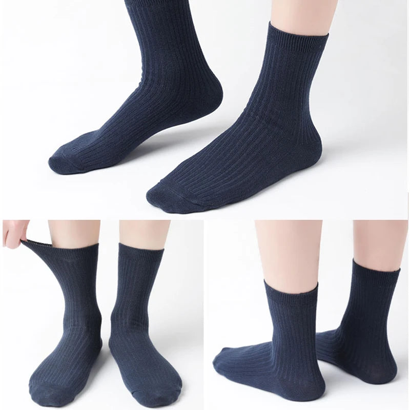 Atmungsaktive reine Baumwollsocken 5er Pack für Herren Business