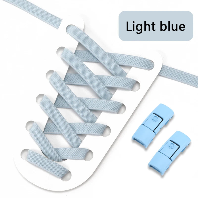No Tie elastische flache Schnürsenkel mit Press Lock für Kinder und Erwachsene