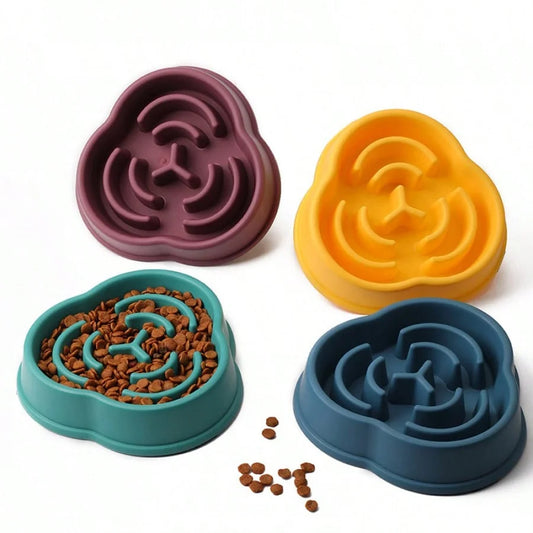 Hund Slow Food Schüssel Kunststoff Wolkenform gegen Erbrechen