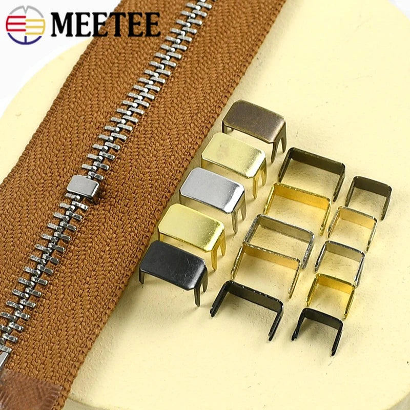 Metall Reißverschlussstopper Set Gr. 3/5/8/10 für Nylon Zipper Reparatur DIY