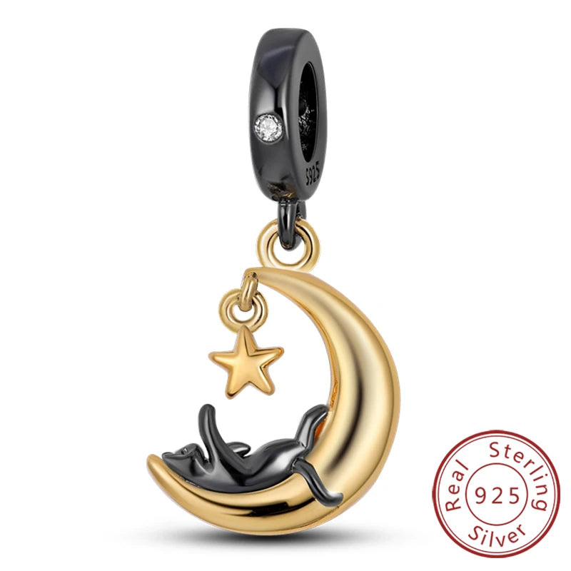 925er Sterlingsilber Charms mit Tiermotiven und Zirkon
