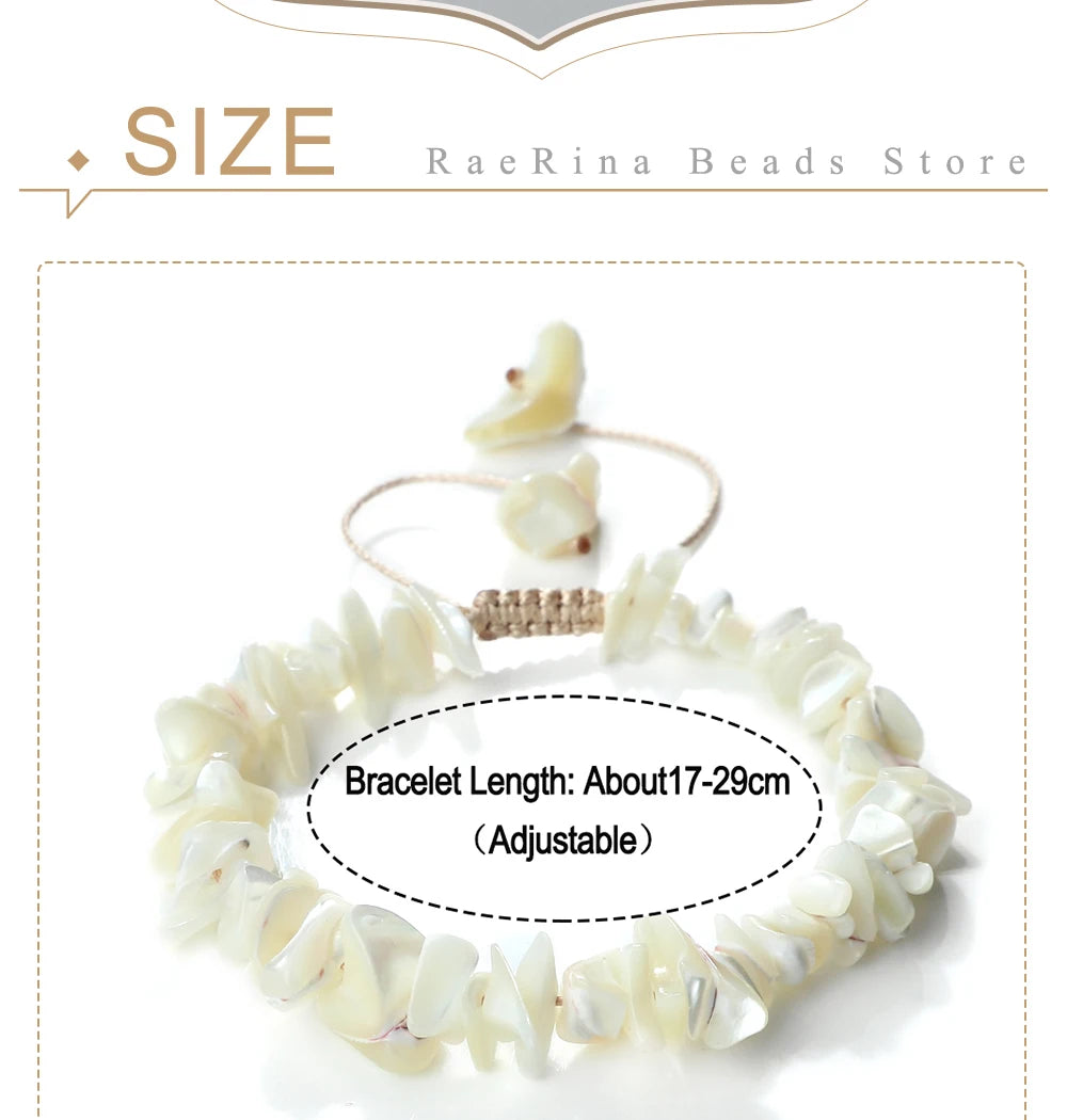 Unisex natürliches Muschelarmband verstellbar mit Boho Stil