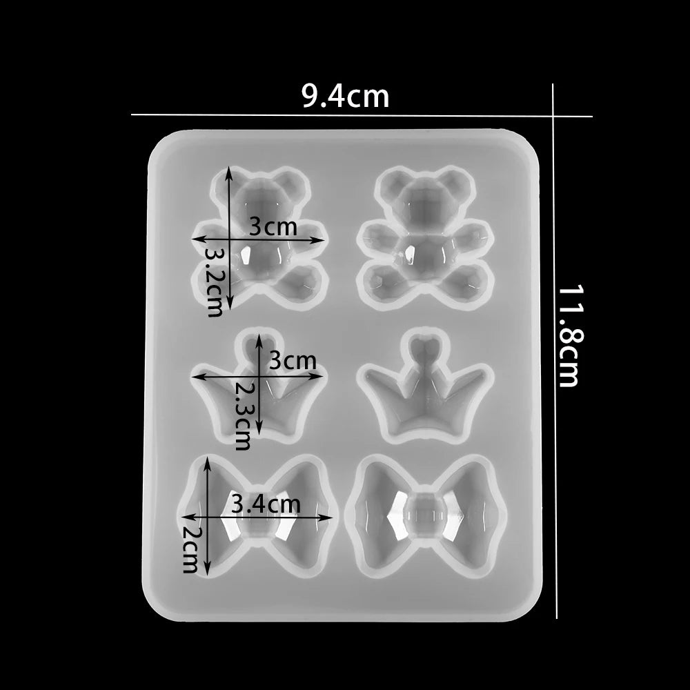Herz Anhänger Silikonform für DIY Epoxidharz Schmuck Gussform Set