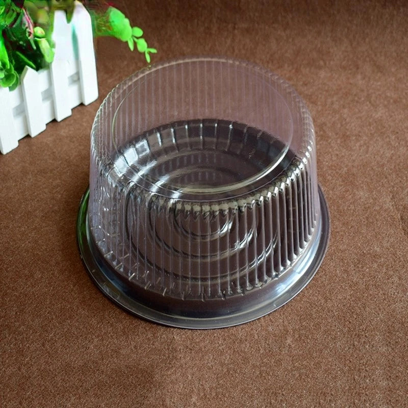 10er Set wiederverwendbare transparente Kuchenboxen in 6 und 8 Zoll