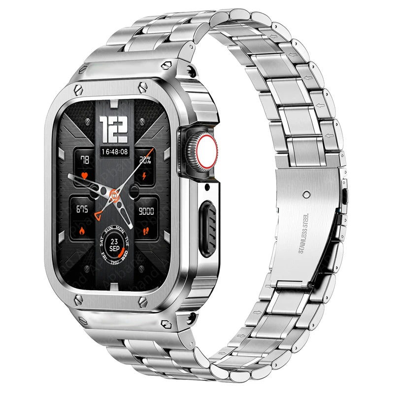 Edelstahl Armband für Apple Watch 40-45mm mit Butterfly Verschluss-Yabubest - Home & More