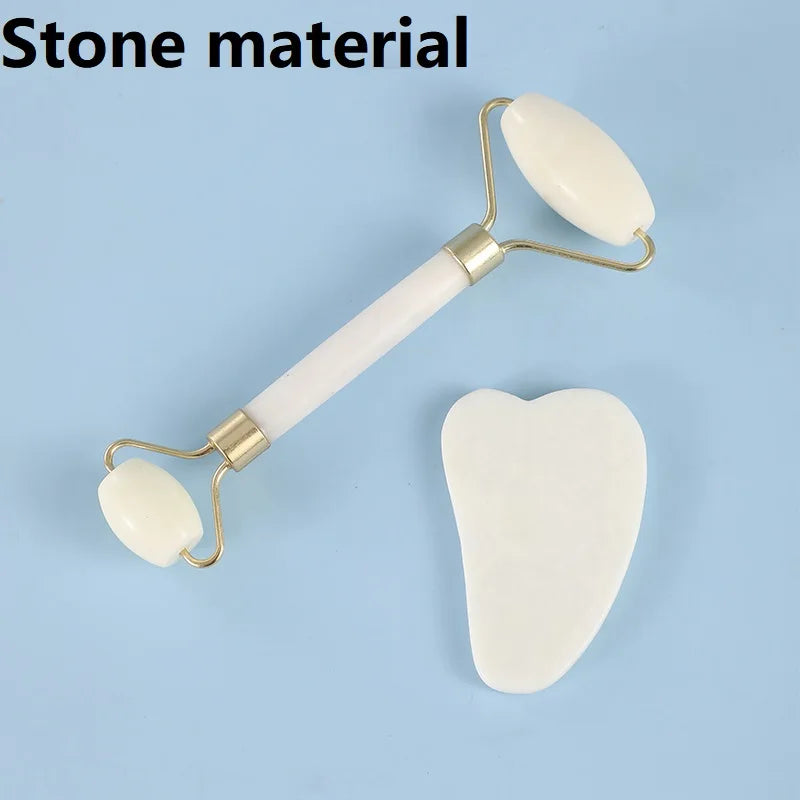 2er Set Gua Sha Naturstein Massagewerkzeug für Gesichtsmassage