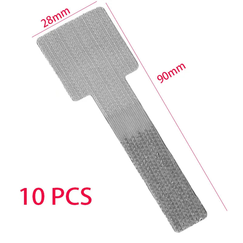 Wiederverwendbare Nylon-Kabelbinder selbstklebend in Schwarz, Grau - Weiß – flexibles Kabelmanagement
