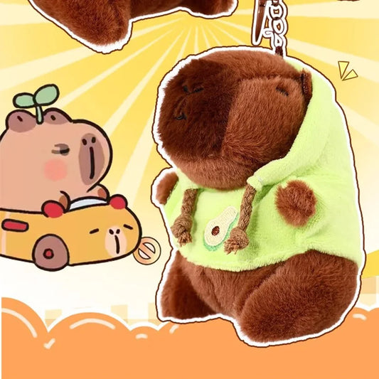 Charmanter Plüsch-Capybara Schlüsselanhänger in Kupfer für stylische Alltags-Accessoires