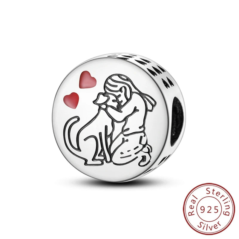 925er Sterlingsilber Charms mit Tiermotiven und Zirkon