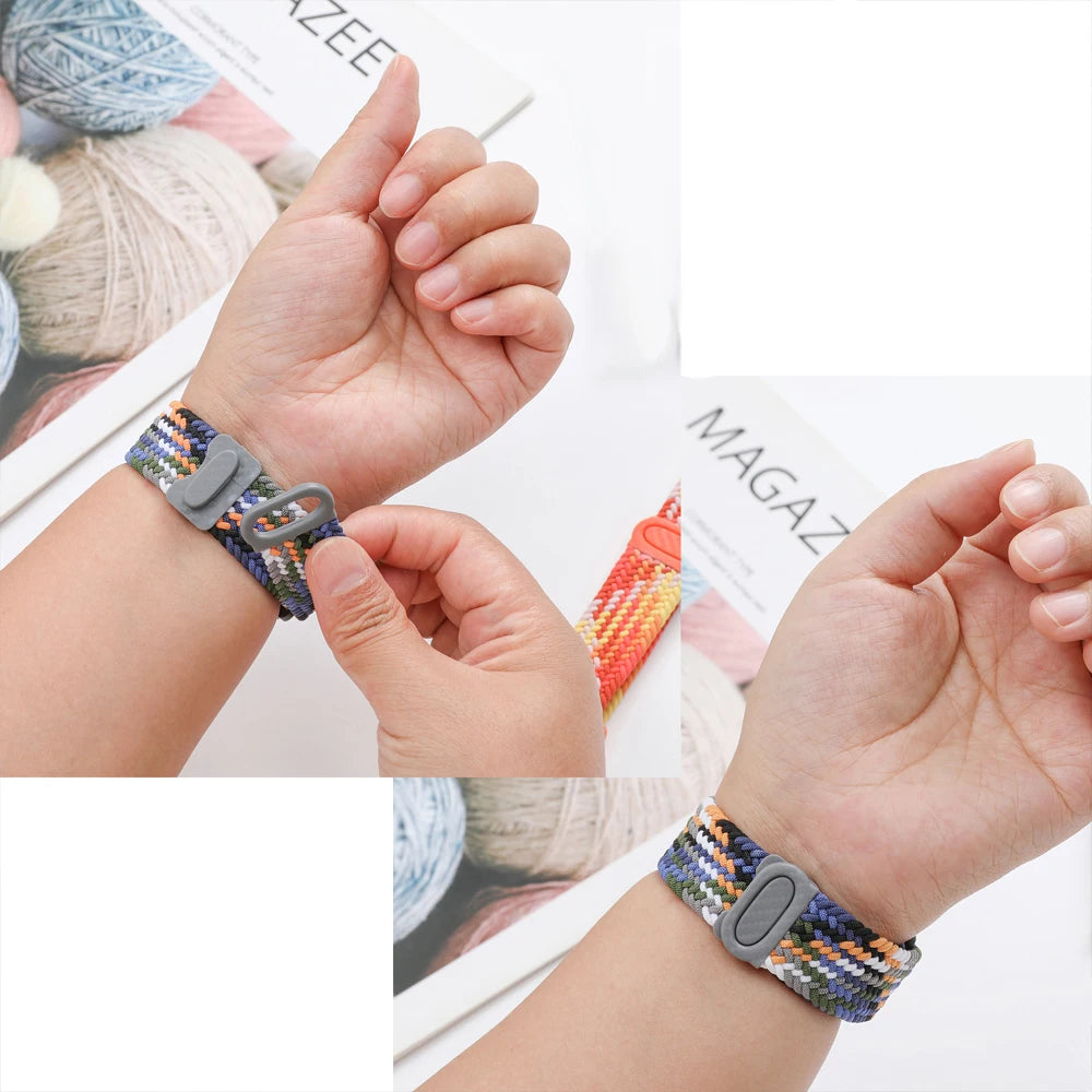 Sportlich - Robust: Geflochtenes Nylonarmband für Huawei Watch Fit 2 Komfort