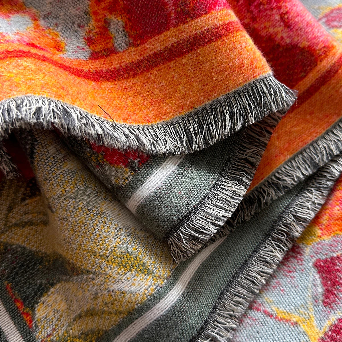 Eleganter Warmer Winterschal für Frauen mit Blumigem Muster