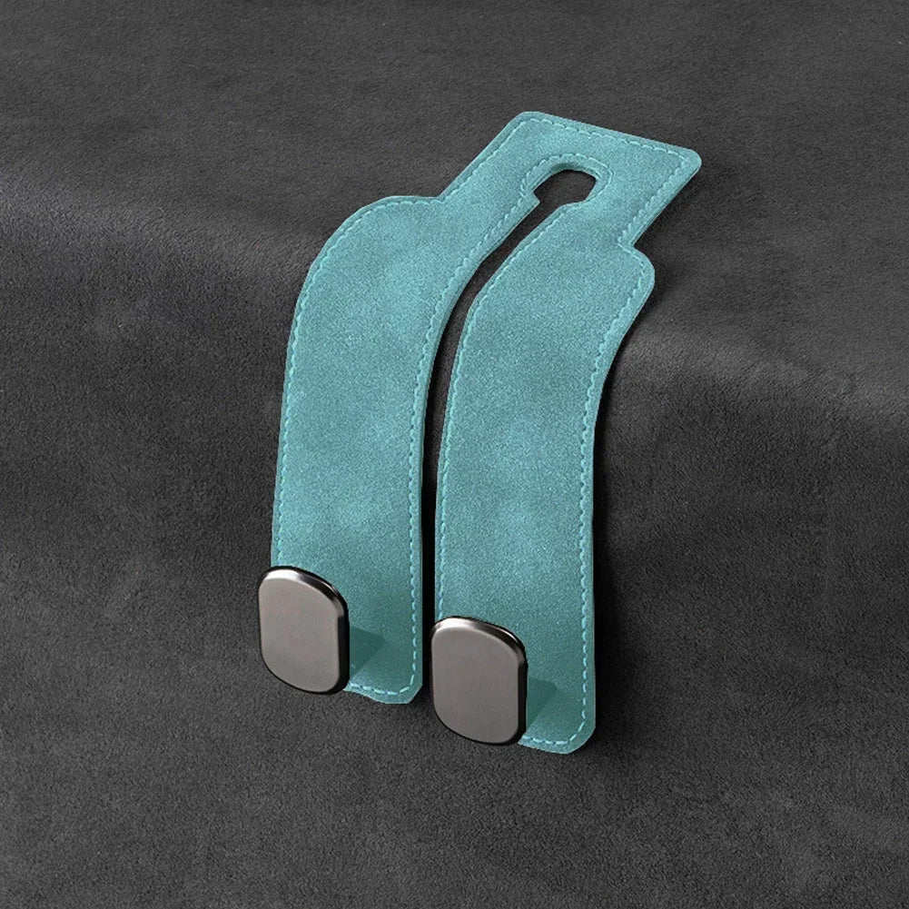 Universelle Doppelhaken für Autositz Kopfstützen aus weichem Leder-Yabubestshop