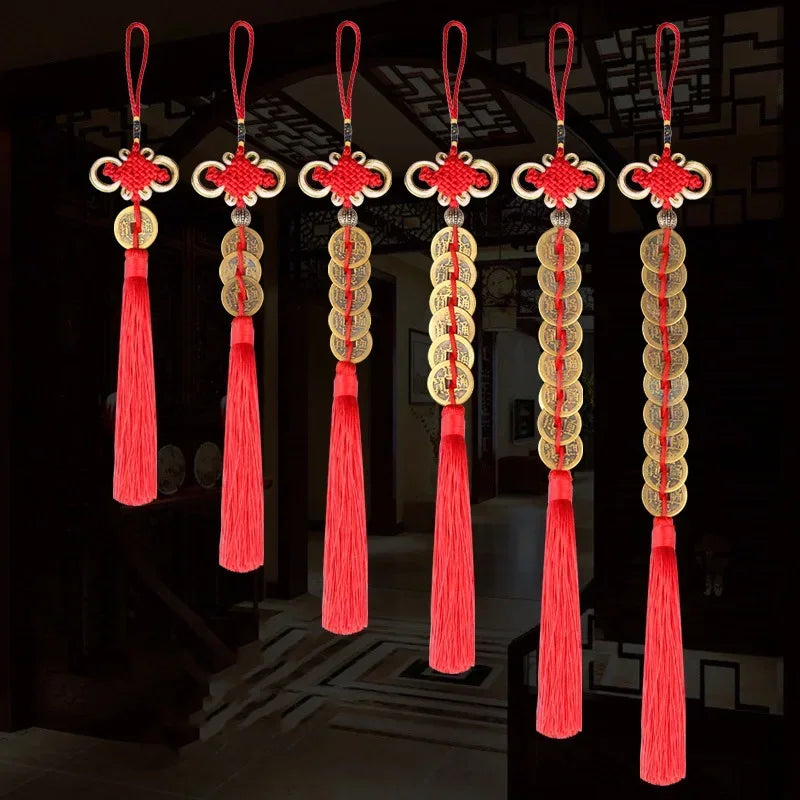 Chinesische Glücks Quaste mit Münzen für Reichtum und Dekoration