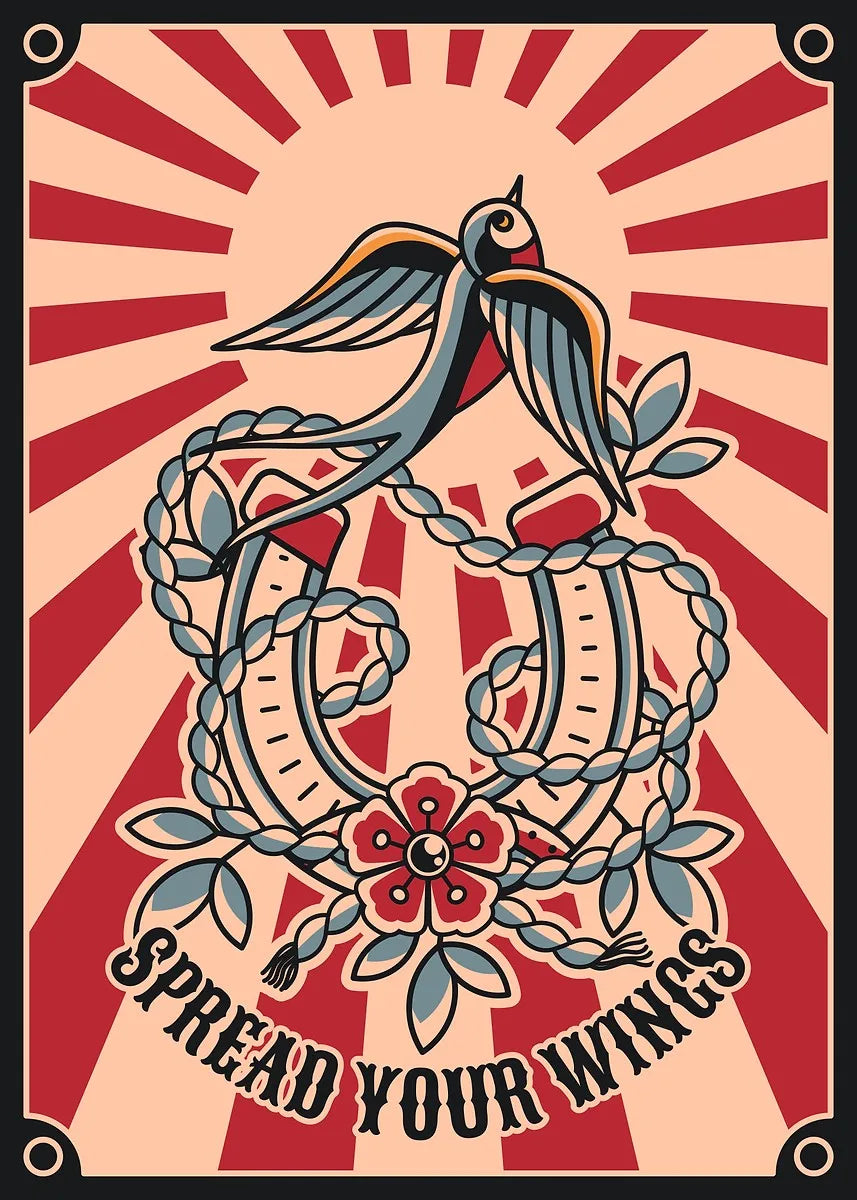 Buntes Poster mit abstrakten Blumenmustern für moderne Wandgestaltung