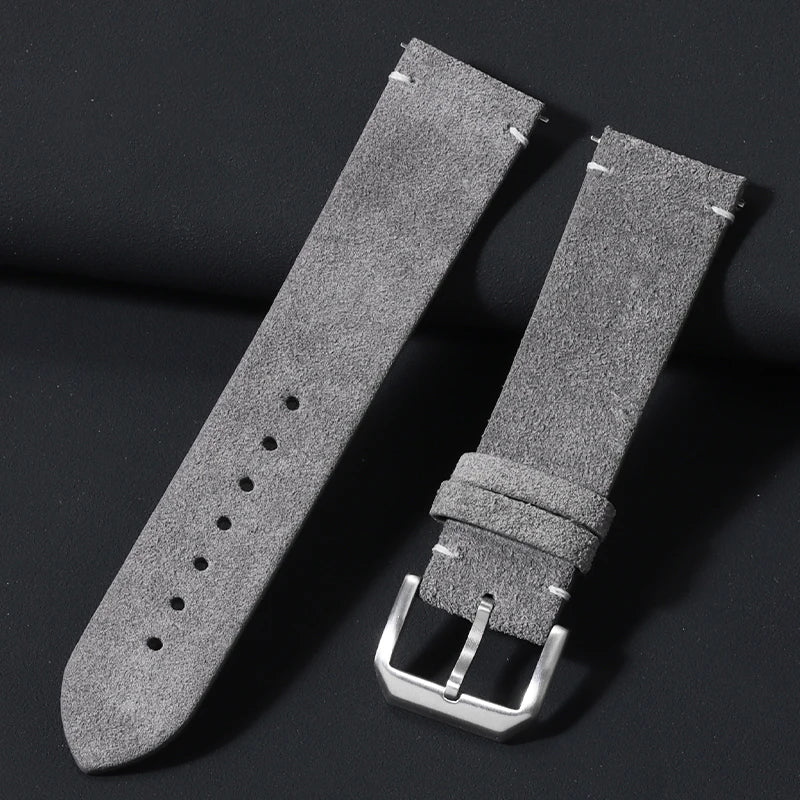Weiches Wildleder Uhrenarmband 20 22mm für Smartwatch Klassik Uhr Damen Herren