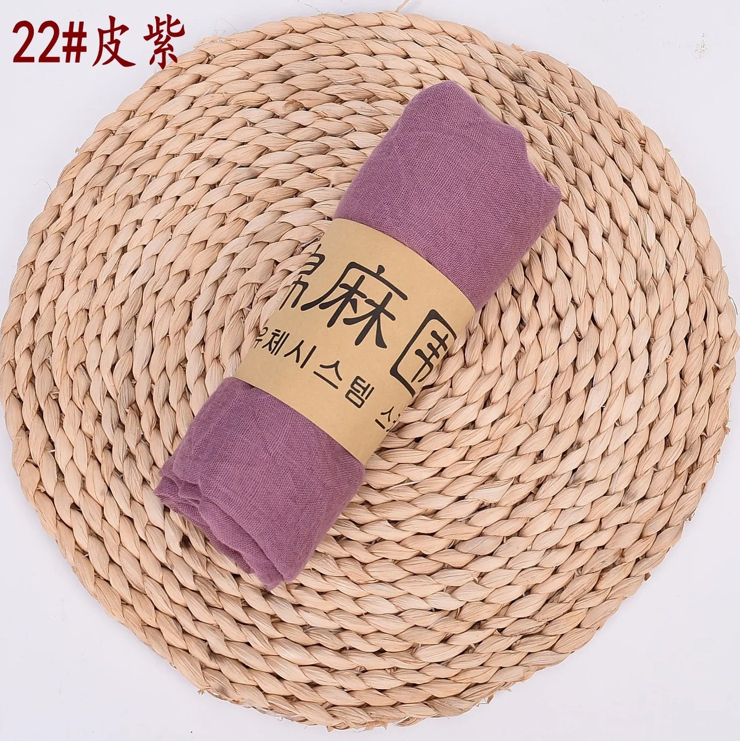 Damen Schal Baumwolle Leinen lang 90x180cm uni zart weich vielseitig