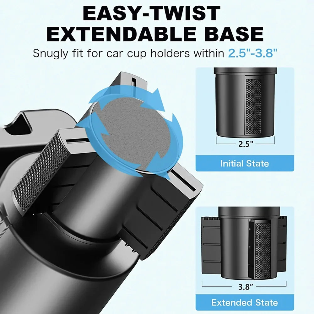 Großer verstellbarer Getränkehalter für das Auto