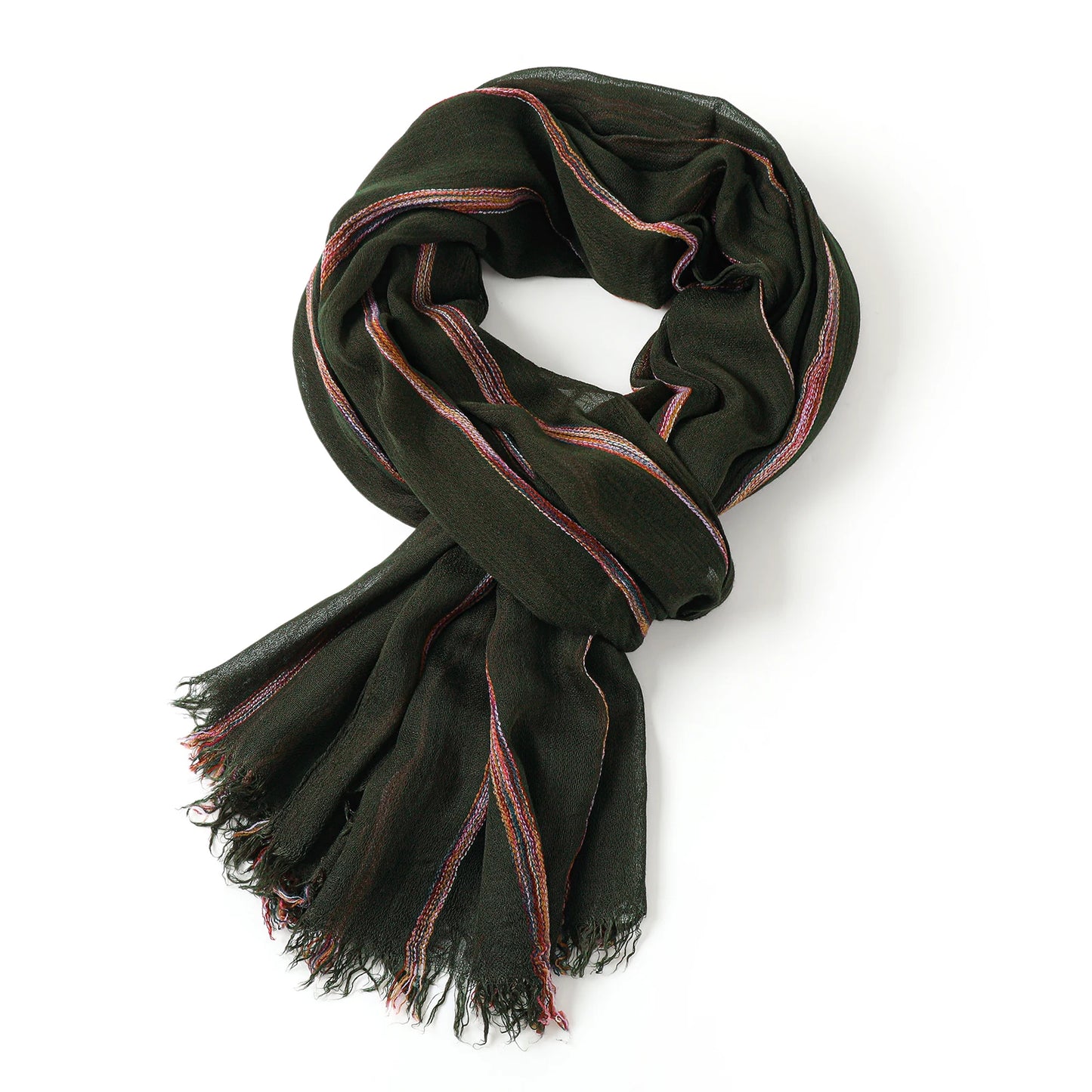 Herren Schal Baumwolle Leinen Patchwork Warm Lang 190x90cm Herbst Winter