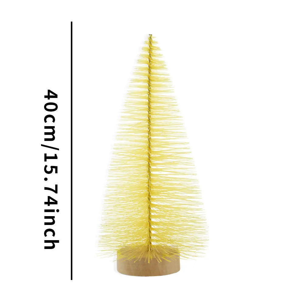 Mini-Weihnachtsbäume und Flaschenbäume für festliche Tischdekoration