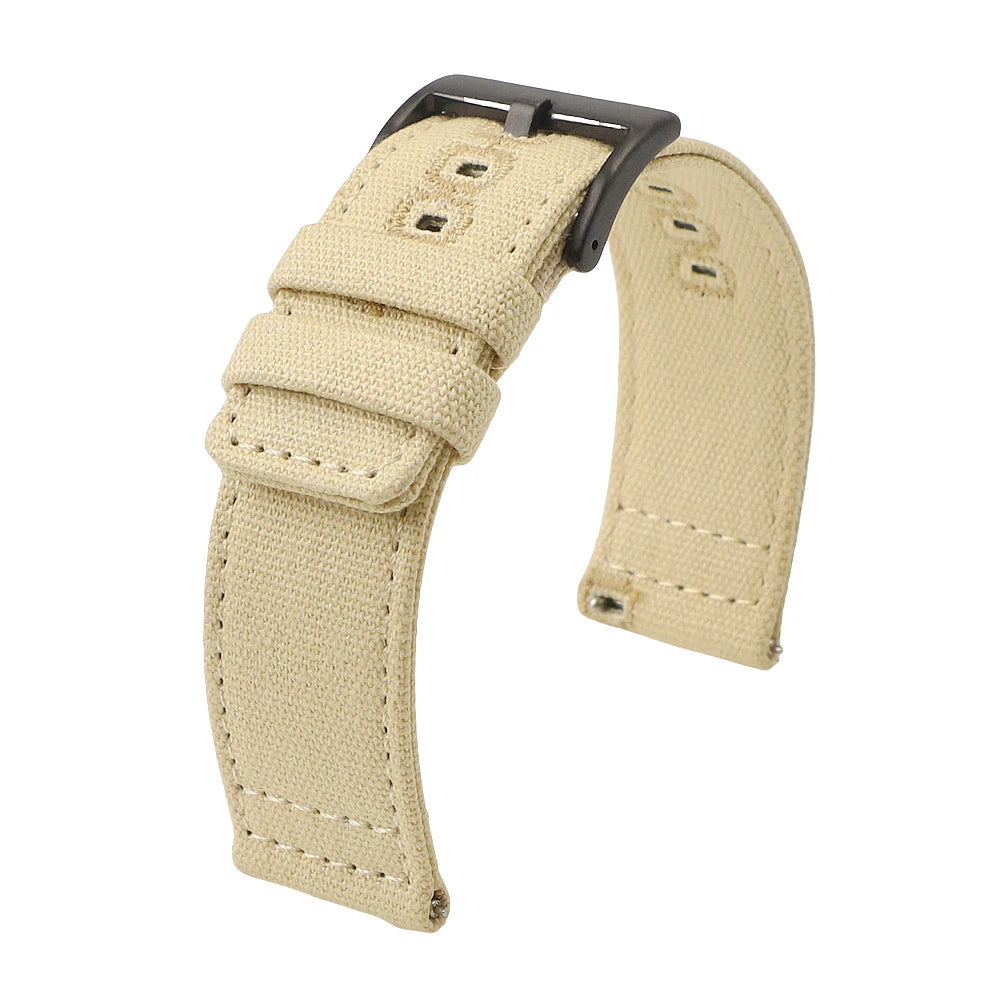 Schnellverschluss Uhrenarmband Nylon-Canvas 18-22 mm mit Pin Schnalle-Yabubest - Home & More