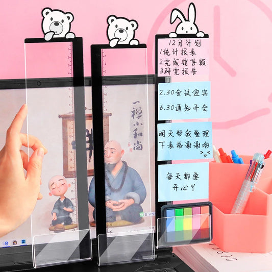 Acryl Memo Board für Monitore – transparente Notiz-Halter fürs Büro & Schreibtisch