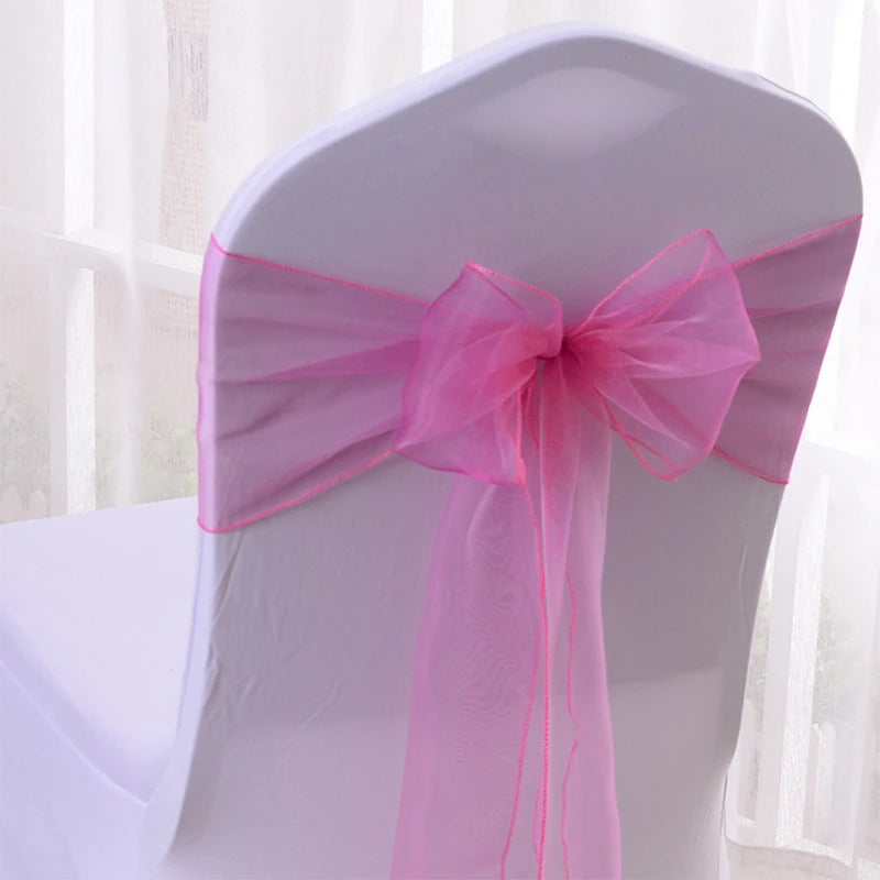 Elegante Organza Stuhlschärpen für Hochzeitsdekoration