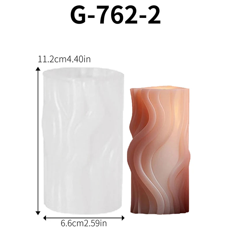 Wellenförmige Silikonform für DIY Duftkerzen und Ornamente