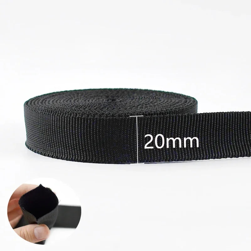 Röhrenförmiges Polyester Gurtband doppellagig 20-50mm für DIY Taschen Rucksäcke 5/10m