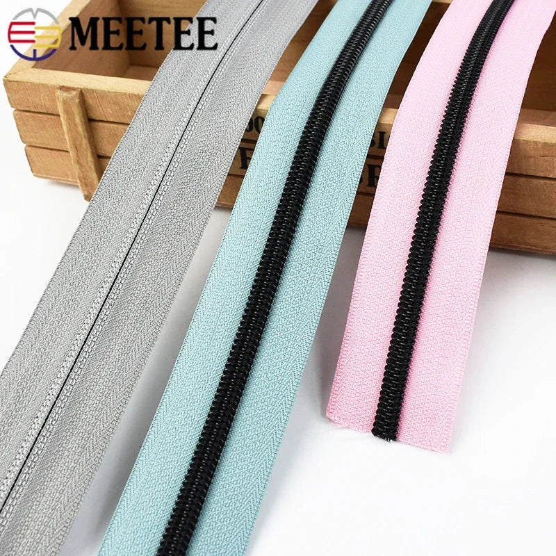 Reißverschluss 5# Nylon Meterware für Kleidung, Taschen - DIY Nähzubehör