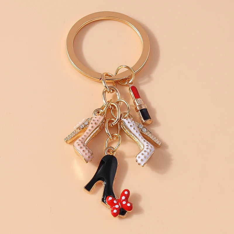 Emaille Simulation High Heels Schlüsselanhänger für Frauen - Mädchen