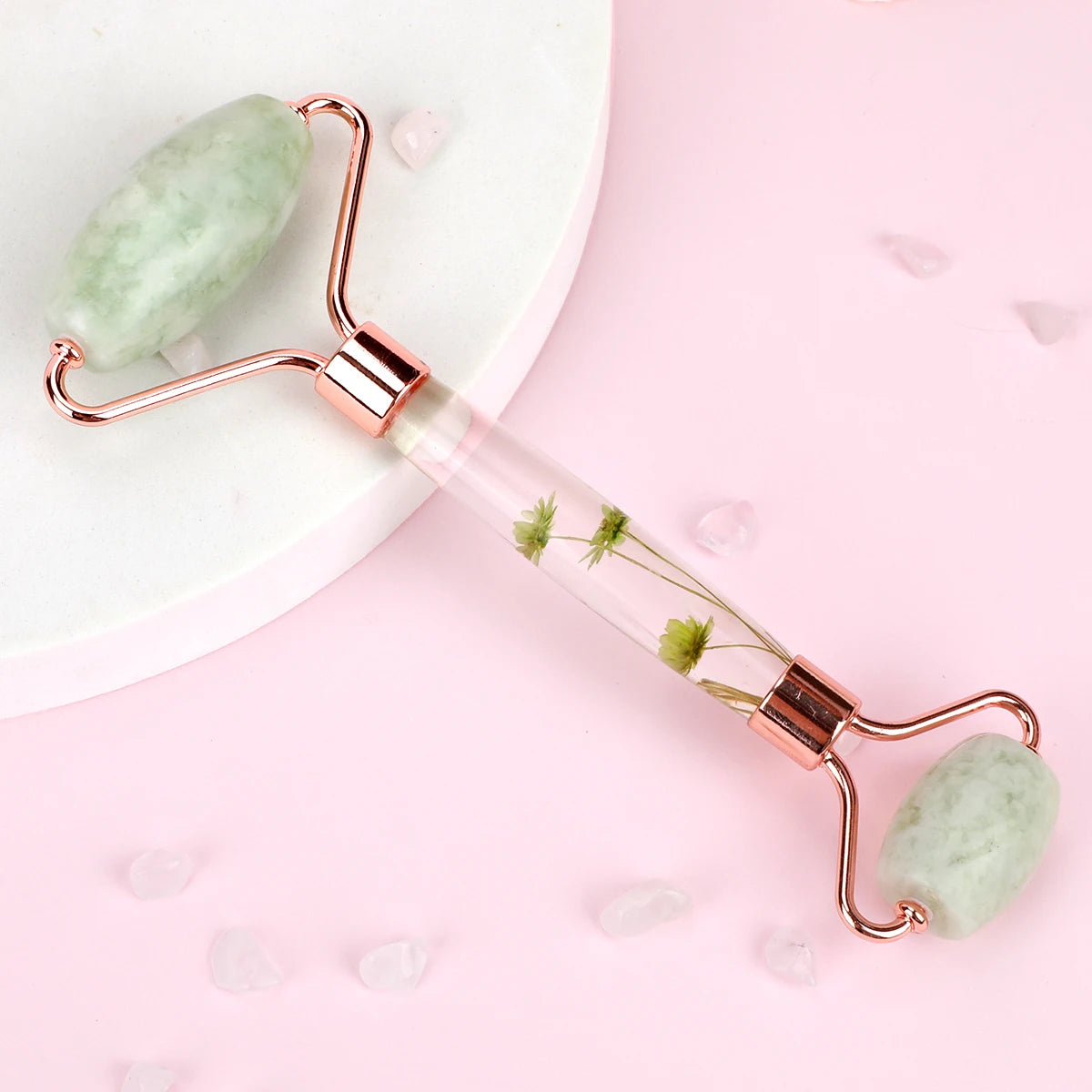 Natürlicher Jade Roller für Gesichtsmassage - Hautpflege – Anti-Aging Wirkung