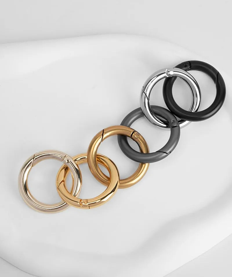 CRAZYSMITH O Ring runder Karabiner für Schlüssel bund Schlüssel anhänger Verschluss Verbindungs ringe für Schlüssel anhänger Clip Riemen Schnalle Karabiner haken Tasche Zubehör-Yabubest - Home & More