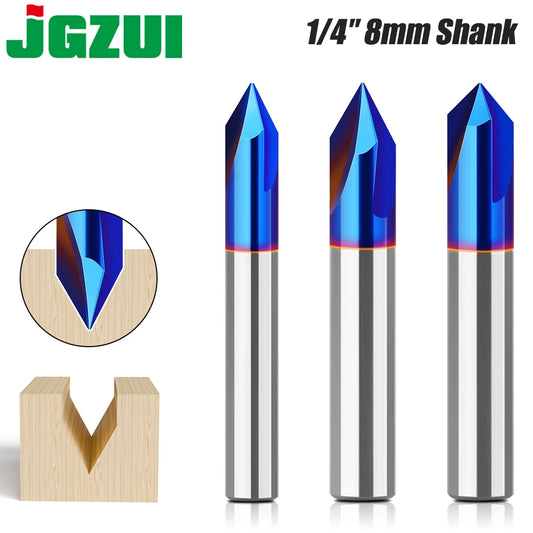 V-förmiger Nutfräser Schaft 8mm in verschiedenen Winkeln