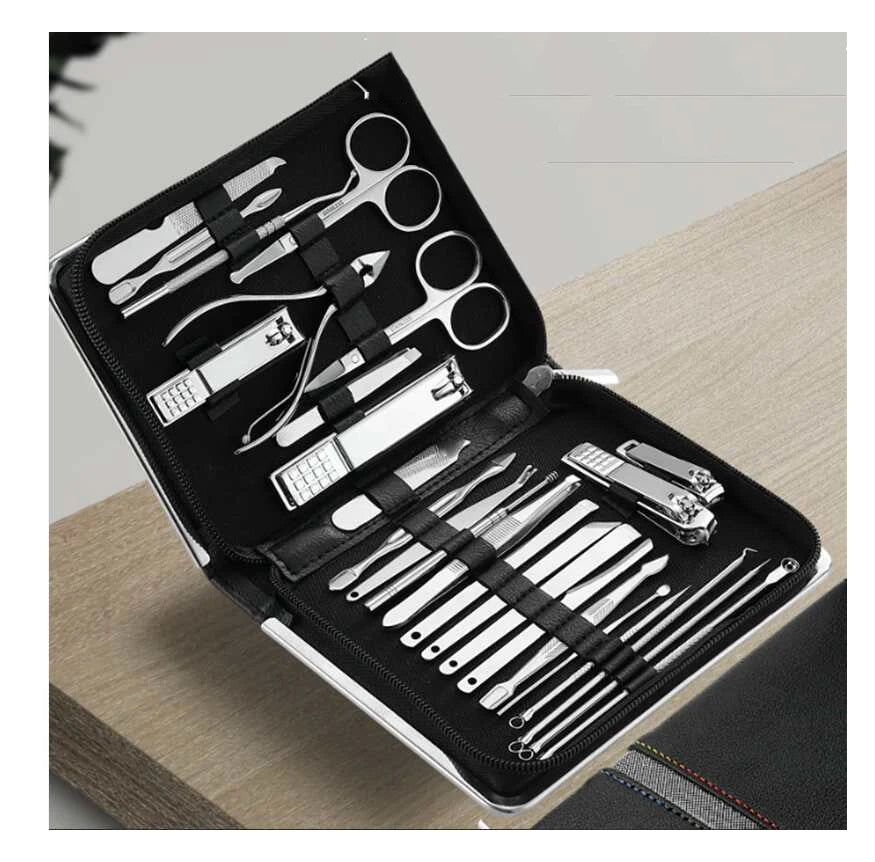 26-teiliges Maniküre-Set aus Edelstahl für perfekte Nagelpflege-Yabubest - Home & More