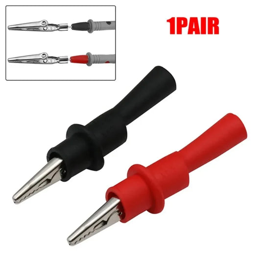 Sicher - Präzise: 2er Set Krokodilklemmen Rot/Schwarz 10A 1000V für Messungen
